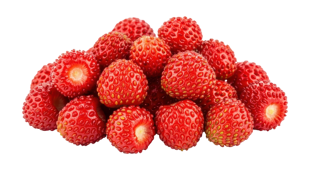 Isolated Wild Strawberries