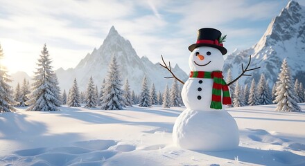 Obraz premium Snowman in winter wonderland (3)