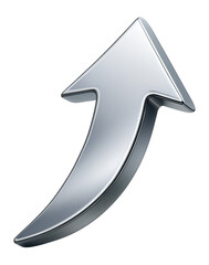 Arrow with a thin shadow pointing upwards