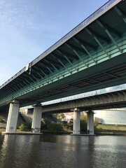 Autumn boat trip on the Moscow River and view of the city from the river