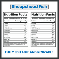 Sheepshead Fish Vector Illustration