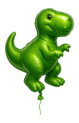 Obraz premium Green dinosaur-shaped balloon