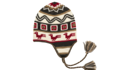 Isolated Knitted Peruvian Hat