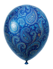Blue balloon with a paisley design