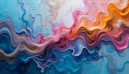 abstract background with colorful waves