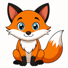 Obraz premium funny fox cartoon