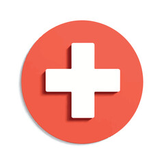 Obraz premium Red medical cross healthcare symbol design