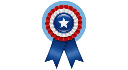 Isolated Patriotic Rosette