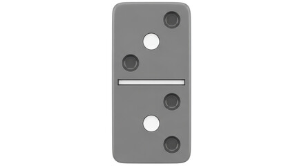 Isolated Domino Tile with Three and Two Spots