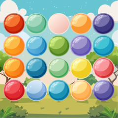 Collection of colorful blank round glossy web buttons VECTOR