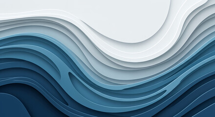 Abstract In Blue and White Background