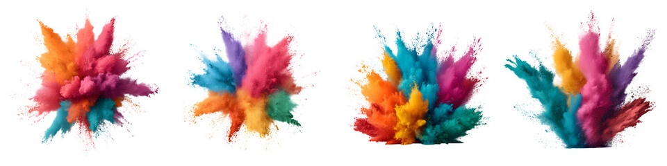 Colorful Powder Explosion Collection: Holi Festival Celebration