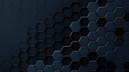 Dark Hexagonal Pattern Background Design