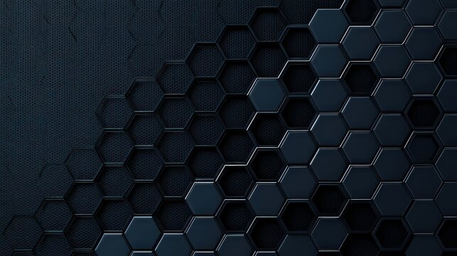 Dark Hexagonal Pattern Background Design