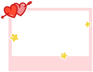 Cute Hearts Polaroid Frame