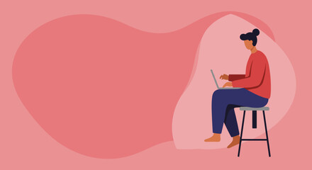 Person focused on creative work using a laptop and stylus, embodying remote productivity and modern digital lifestyle. Ideal for business, education, or technology themes.