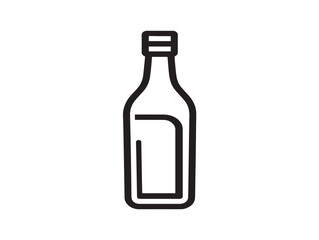 Modern bottle outline in clean minimal vector artwork