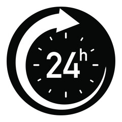 24 Hours Cycle Icon Vector