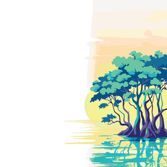 Small tree growing in bright sunlight