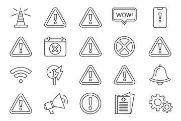 set of icons of camping