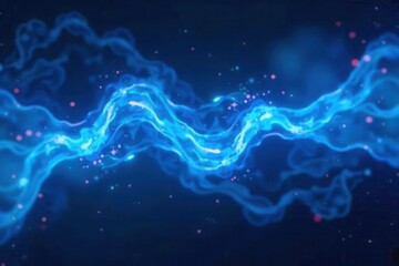 Fototapeta premium Abstract blue plasma energy streaks, vibrant electrical background, backdrop, flow, light