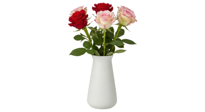 Isolated Roses In Vase