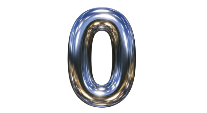 Isolated Silver Zero