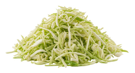 Isolated Shredded Cabbage