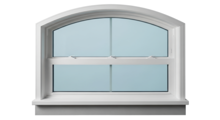 Isolated White Arched Window