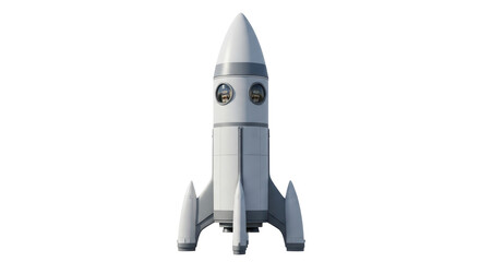 Isolated Cartoon Rocket