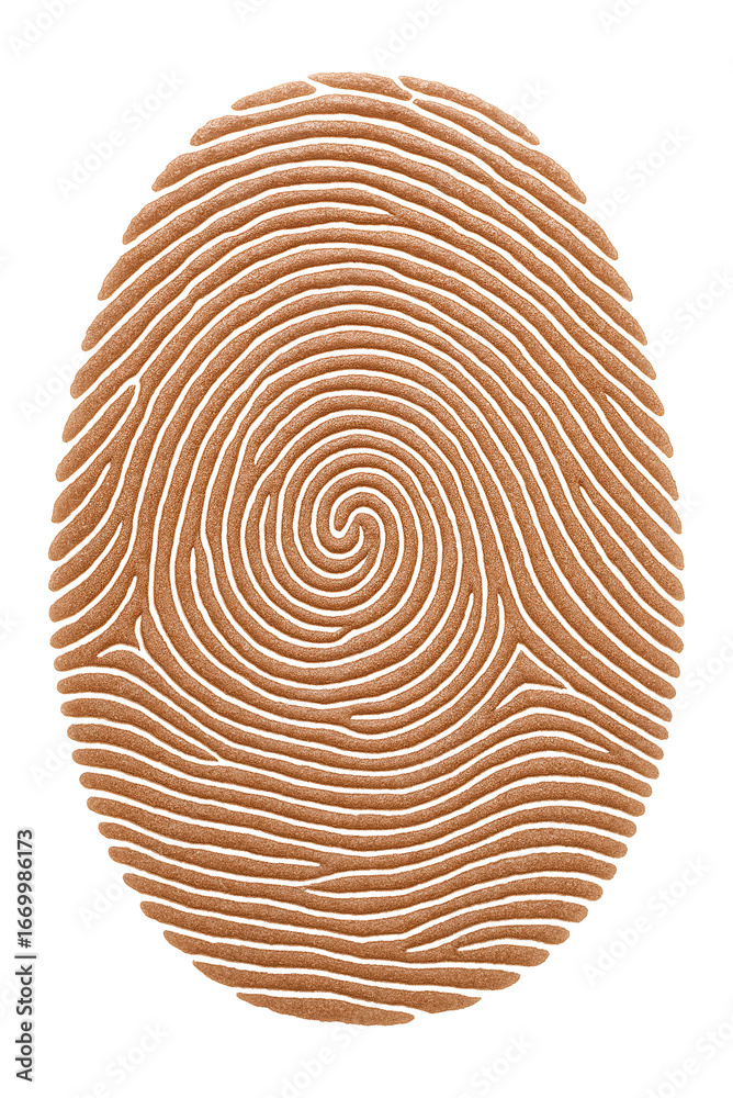 Wall mural fingerprint with composite pattern