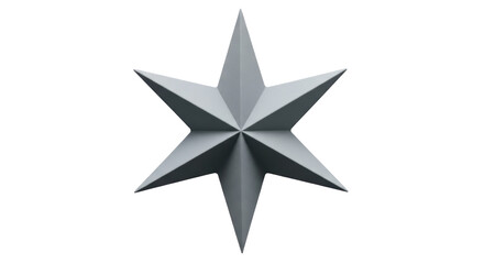 Isolated Silver Star Shape