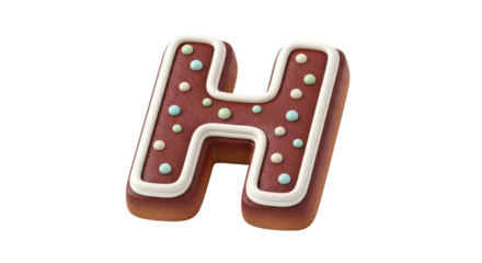 Isolated Letter H Cookie