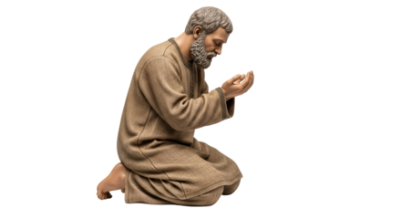 Isolated Praying Man