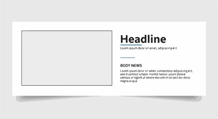 Simple Website Layout Design for News and Information - Clean Minimalist Mockup Concept