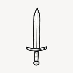 Fototapeta premium Simple black and white sword