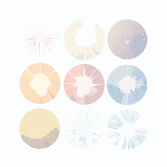 Set of different sparkling white light effects