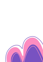 Simple purple and pink curved elements