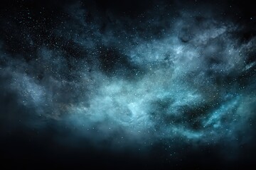Fototapeta premium Dark Blue Space Nebula Background With Stars