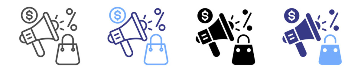 promotion icon set multiple style