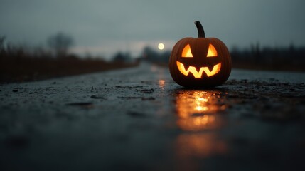 halloween pumpkin on a black background