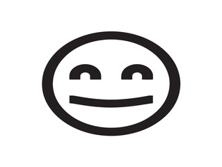 Creative Emoji Icon in Stylish Minimalist Clean Vector Illustration Design