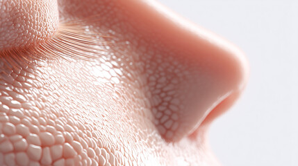 Fototapeta premium Artificial skin tissue with textured cellular surface designed for medical transplantation research. Synthetic bioengineered membrane showcases advanced regenerative medicine technology.