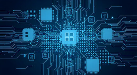 High-Tech Circuit Board Digital Technology and Innovation in Microchip Design