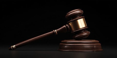 The Gavel Resting on a Wooden Sound Block Symbolizing Justice and Legal Authority