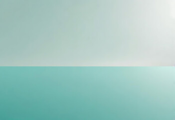 A calm, two-tone aqua tone scene.