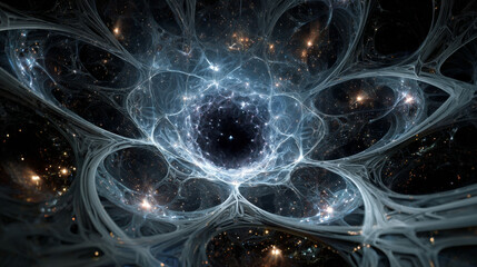 Obraz premium Abstract fractal patterns and shapes. Infinite universe.