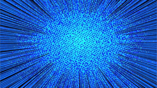 Abstract Blue Burst Graphic Design - Powered by Adobe