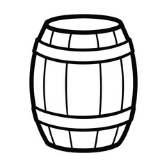 wooden barrel isolated on white background