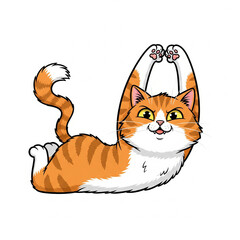 Fototapeta premium Cat Yoga Pose